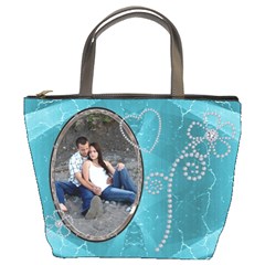 Pretty Blue Bucket Bag