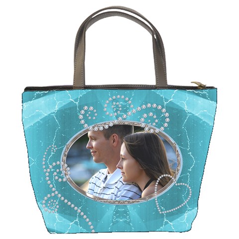 Pretty Blue Bucket Bag By Lil Back