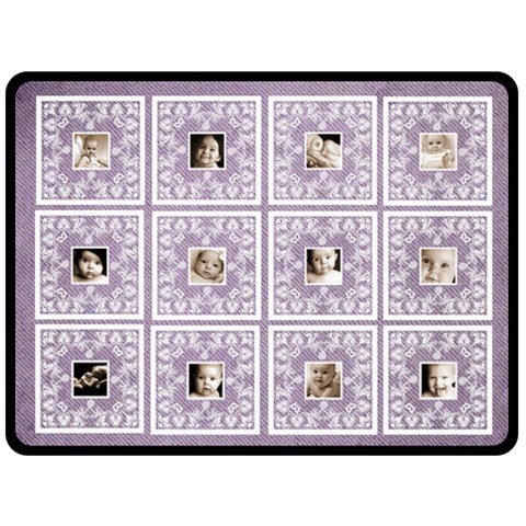 Art Nouveau Lavendar Lace Extra Large Fleece Blanet By Catvinnat 80 x60  Blanket Front