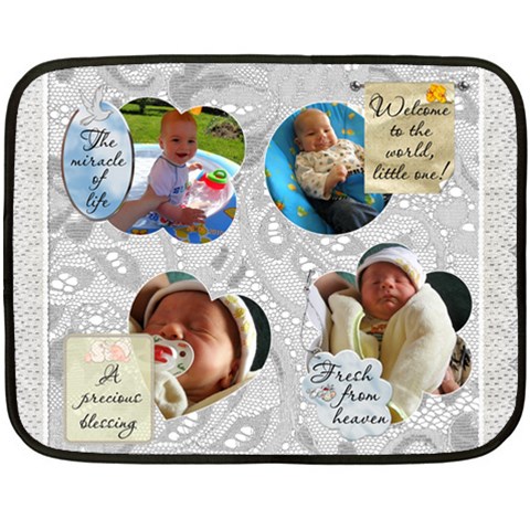 Fresh From Heaven Mini Fleece Blanket By Lil 35 x27  Blanket