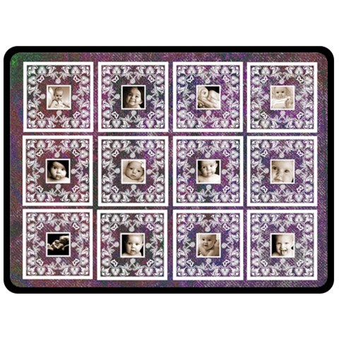 Art Nouveau Purple Lace Extra Large Fleece Blanet By Catvinnat 80 x60  Blanket Front
