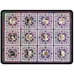 Art Nouveau Purple Lace Extra Large Fleece Blanet - Fleece Blanket (Large)