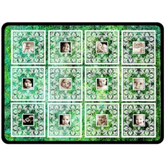 Art Nouveau green Lace Extra Large Fleece Blanet - Fleece Blanket (Large)