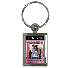 I Love You Key Chain - Key Chain (Rectangle)