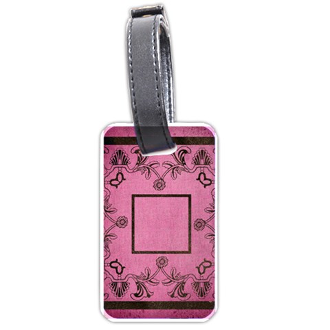 Pink Lace Luggage Tag By Catvinnat Front