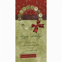 4x8 Verticle-happy Holidays Wreath Card