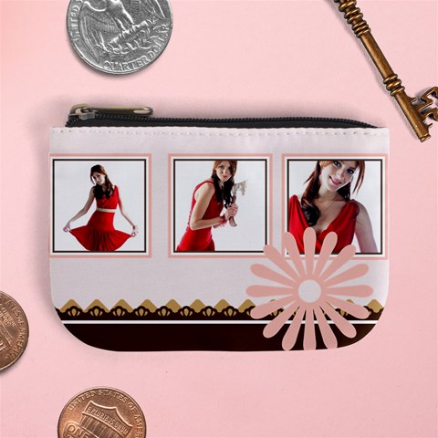 Lady Flower Coin Bags By Wood Johnson Front