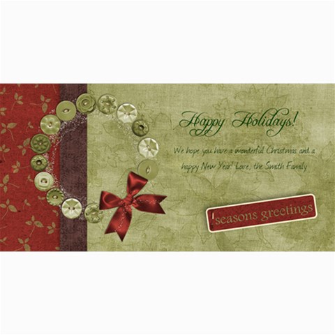 4x8 Horizontal Holiday Wreath Card By Mikki 8 x4  Photo Card - 2