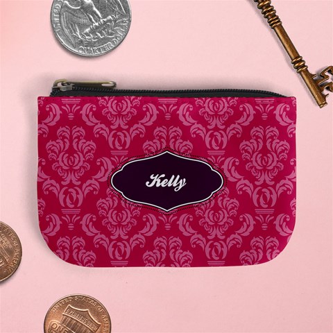 Pink & Purple Mini Coin Purse By Klh Front