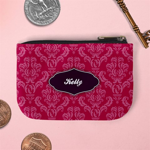 Pink & Purple Mini Coin Purse By Klh Back
