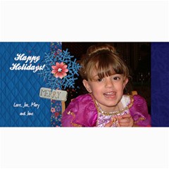 Holiday 4x8 card-Merry Snowflake verticle - 4  x 8  Photo Cards