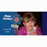Holiday 4x8 card-Merry Snowflake verticle - 4  x 8  Photo Cards