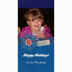 4x8 verticle Merry Snowflake photo card - 4  x 8  Photo Cards