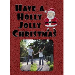 Holly Jolly Christmas Card - Greeting Card 5  x 7 