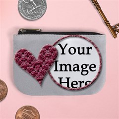 pink heart - mini coin purse