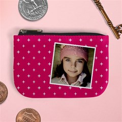 Casual  purse pink with your name - Mini Coin Purse