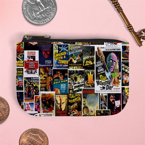 Old Horror Movies Coin Purse By Jorge Front