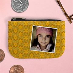 Casual  purse yellow flowers  - Mini Coin Purse