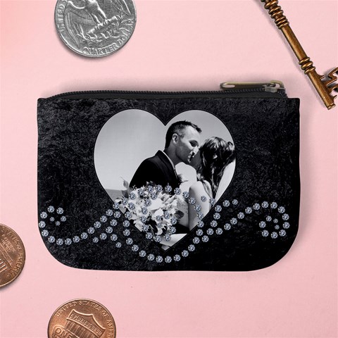 Black & Sparkle Mini Coin Purse By Lil Back