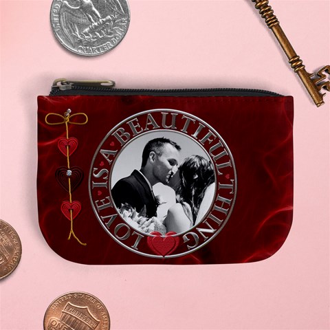 Love Is A Beautiful Thing Mini Coin Purse By Lil Front