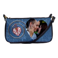 Blue Love Clutch Bag - Shoulder Clutch Bag