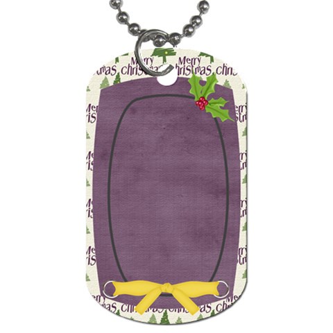 Holiday Rush Holly Dog Tag By Bitsoscrap Front