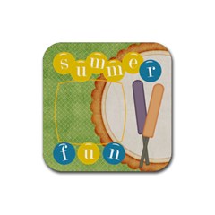 Tutti-Frutti Summer Rubber Coaster - Rubber Coaster (Square)