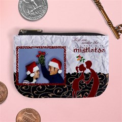 Kiss me under the mistletoe - mini coin purse