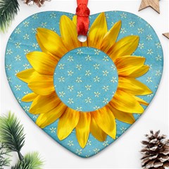 Sunflower ornament - Ornament (Heart)