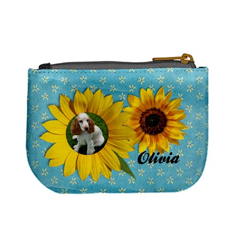 Sunflower Mini Coin Purse By Mikki Back