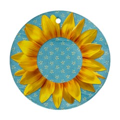 Sunflower round ornament - Round Ornament (Two Sides)