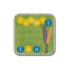 Tutti-Frutti Summer Rubber Coaster - Rubber Coaster (Square)