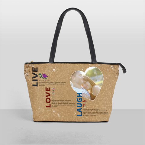 Live Love Laugh Shoulder Bag By Lil Front