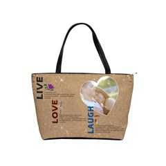 Live Love Laugh Shoulder Bag - Classic Shoulder Handbag Live Love Laugh Shoulder Bag - Classic Shoulder Handbag