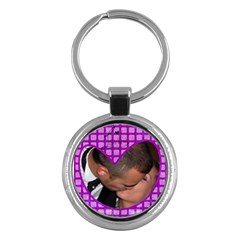 Violet heart - Key chain - Key Chain (Round)