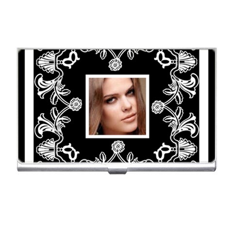 Art Nouveaublack & White Business Card Holder By Catvinnat Front