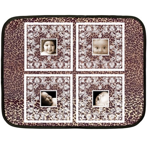 Leopard Skin Babylove Lace Mini Fleece By Catvinnat 35 x27  Blanket