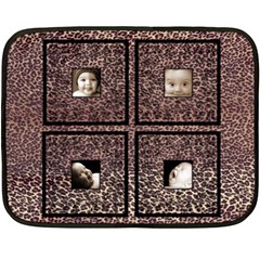 Leopard Skin  Black frame BabyLove Lace mini fleece - Fleece Blanket (Mini)