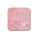 initial coaster - Rubber Square Coaster (4 pack)