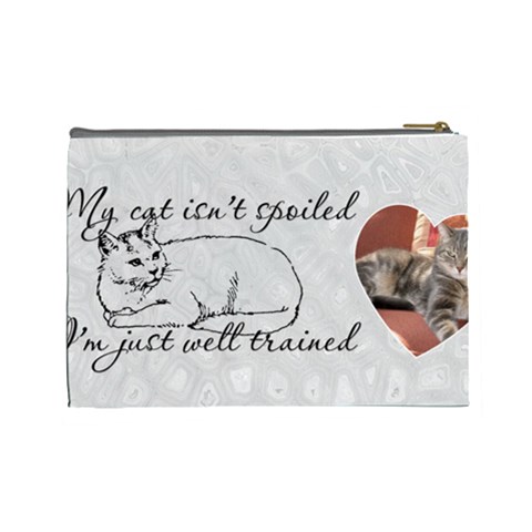 Cat Large Cosmetic Bag By Lil Back