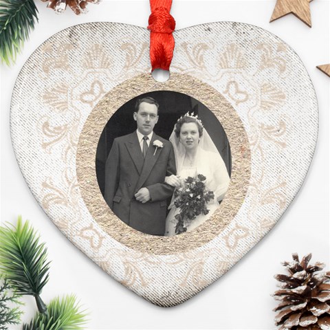 Antique Lace Heart Ornament By Catvinnat Back