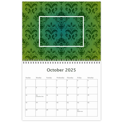 2025 Bright Colors Calendar By Klh Oct 2025