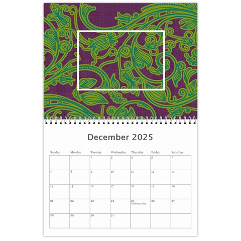 2025 Bright Colors Calendar By Klh Dec 2025