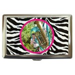 funky zebra cigarette money case 