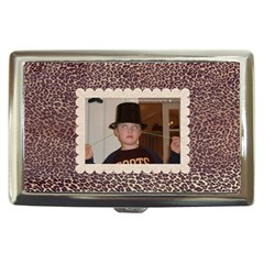 leopard skin cigarette money case 