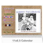 12 month 2022 calendar template- holidays - Wall Calendar 11  x 8.5  (12-Months)