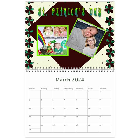 12 Month 2024 Calendar Template Mar 2024