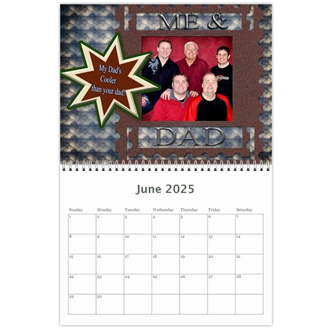 12 Month 2025 Calendar Template Jun 2025