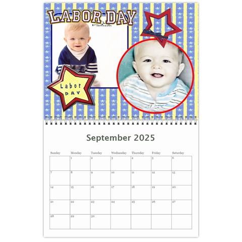 12 Month 2025 Calendar Template Sep 2025