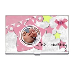 Girl With Daddy - Business Card Holder
